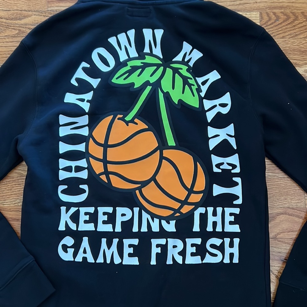Chinatown Market "Keeping the Game Fresh" Black Men's Hoodie Brand New w/out Tag